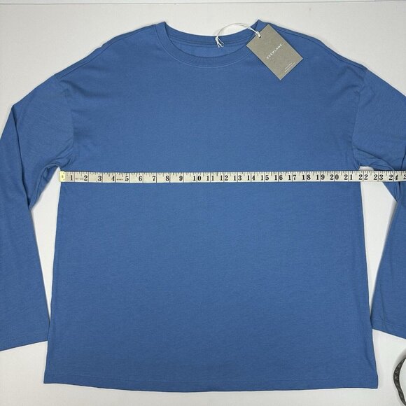 Everlane Women's NWT Bluebell The Relaxed Long Sleeve Organic Crew T-Shirt M/C43 - Picture 13 of 15